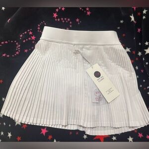 NEW MIX Classic White Pleated Mini Skort– NWT